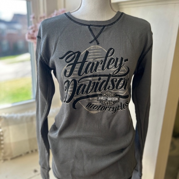 Harley Davidson Waffle Knit Top - Picture 1 of 10